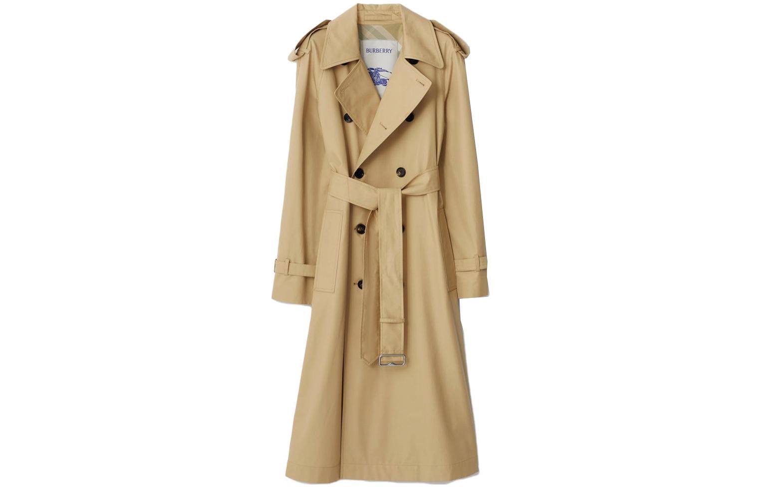 (Women) Burberry  Long Trench Coat Double-Breasted Beige. 80833121