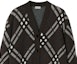 Cheap (Women) Burberry Loose-Fit Checkered Long Sleeve Knit Cardigan Brown 80934931