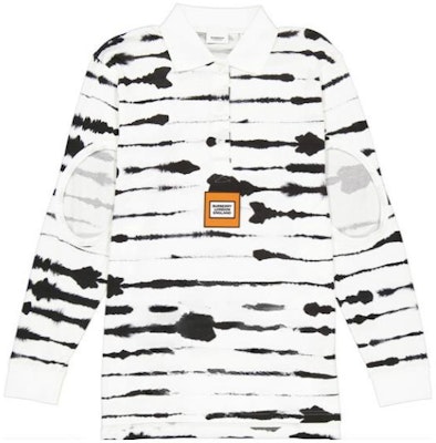 (W) Burberry Baju Polo Lengan Panjang Longgar Cetakan Watercolor - Putih 45645401 Order (W) Burberry Baju Polo Lengan Panjang Longgar Cetakan Watercolor - Putih 45645401