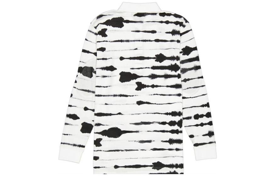 Lookbook (W) Burberry Baju Polo Lengan Panjang Longgar Cetakan Watercolor - Putih 45645401