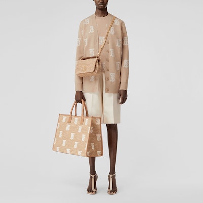 (Women) Burberry Loose Fit Logo Knit Cardigan Light Camel 80524071 Details for (Women) Burberry Loose Fit Logo Knit Cardigan Light Camel 80524071