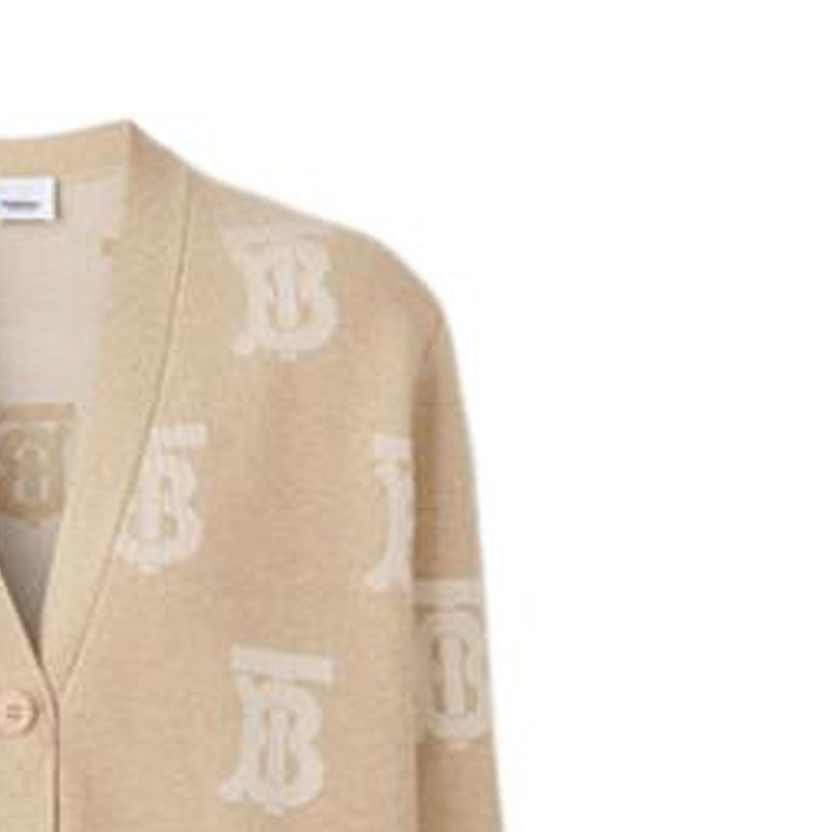 Cheap (Women) Burberry  Loose Fit Logo Knit Cardigan Light Camel 80524071