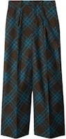 (Women) Burberry Loose Fit Mid-Rise Checkered Striped Trousers Multicolor 80949481 (Women) Burberry Loose Fit Mid-Rise Checkered Striped Trousers Multicolor 80949481