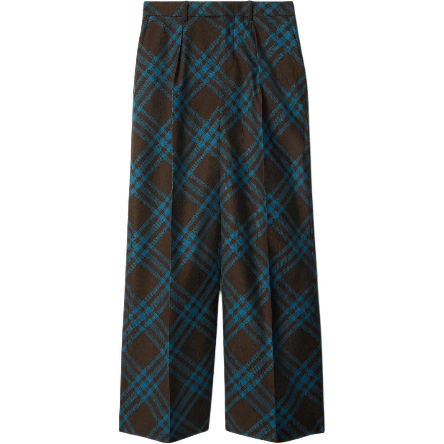 Order (W) Pantalones Burberry Holgados a Cuadros de Talle Medio Multicolor. 80949481