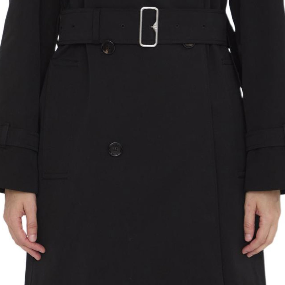 (Women) Burberry  Mid-Length Check Double-Breasted Jacket Black. 80965631 圖 6