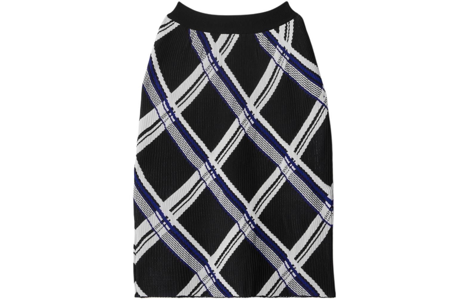 Buy (W) Burberry 中長款修身休閒洋裝 黑色格紋設計 80888681