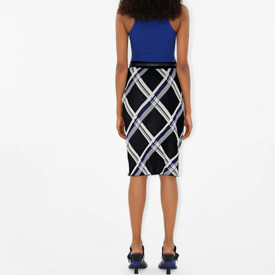 (W) Burberry 中長款修身休閒洋裝 黑色格紋設計 80888681 Details for (W) Burberry 中長款修身休閒洋裝 黑色格紋設計 80888681