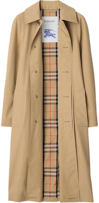 (W) Abrigo Burberry Largo Medio Color Sólido en Kaki. 80943621 Lookbook (W) Abrigo Burberry Largo Medio Color Sólido en Kaki. 80943621