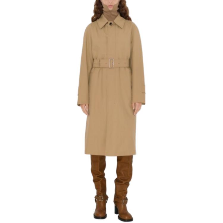 Purchase (W) Abrigo Burberry Largo Medio Color Sólido en Kaki. 80943621