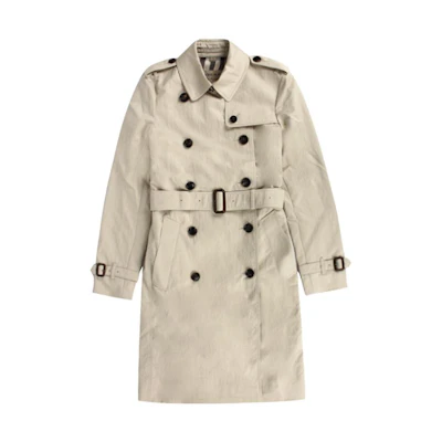 (Women) Burberry Mid-Length Trench Coat with Belt in Khaki. 80194141