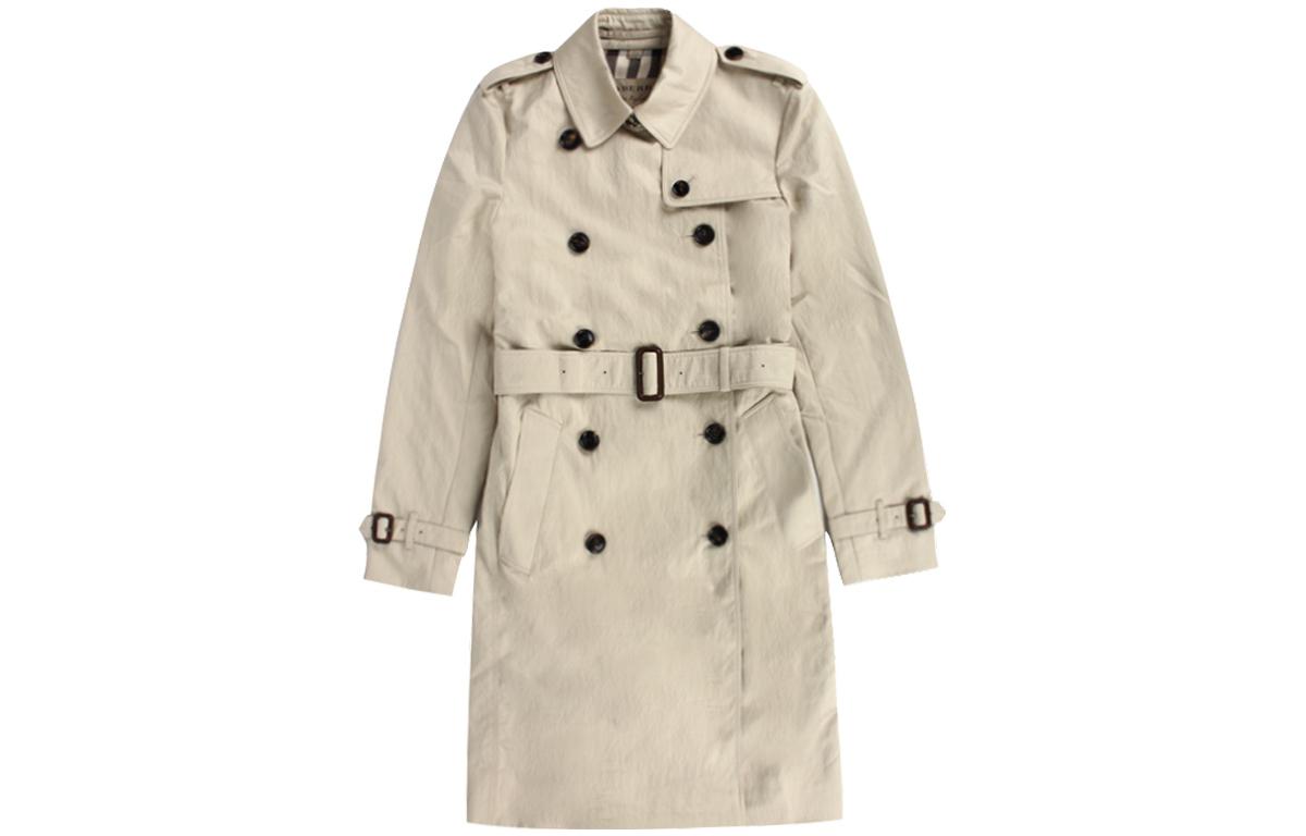 (Women) Burberry  Mid-Length Trench Coat with Belt in Khaki. 80194141 圖 2