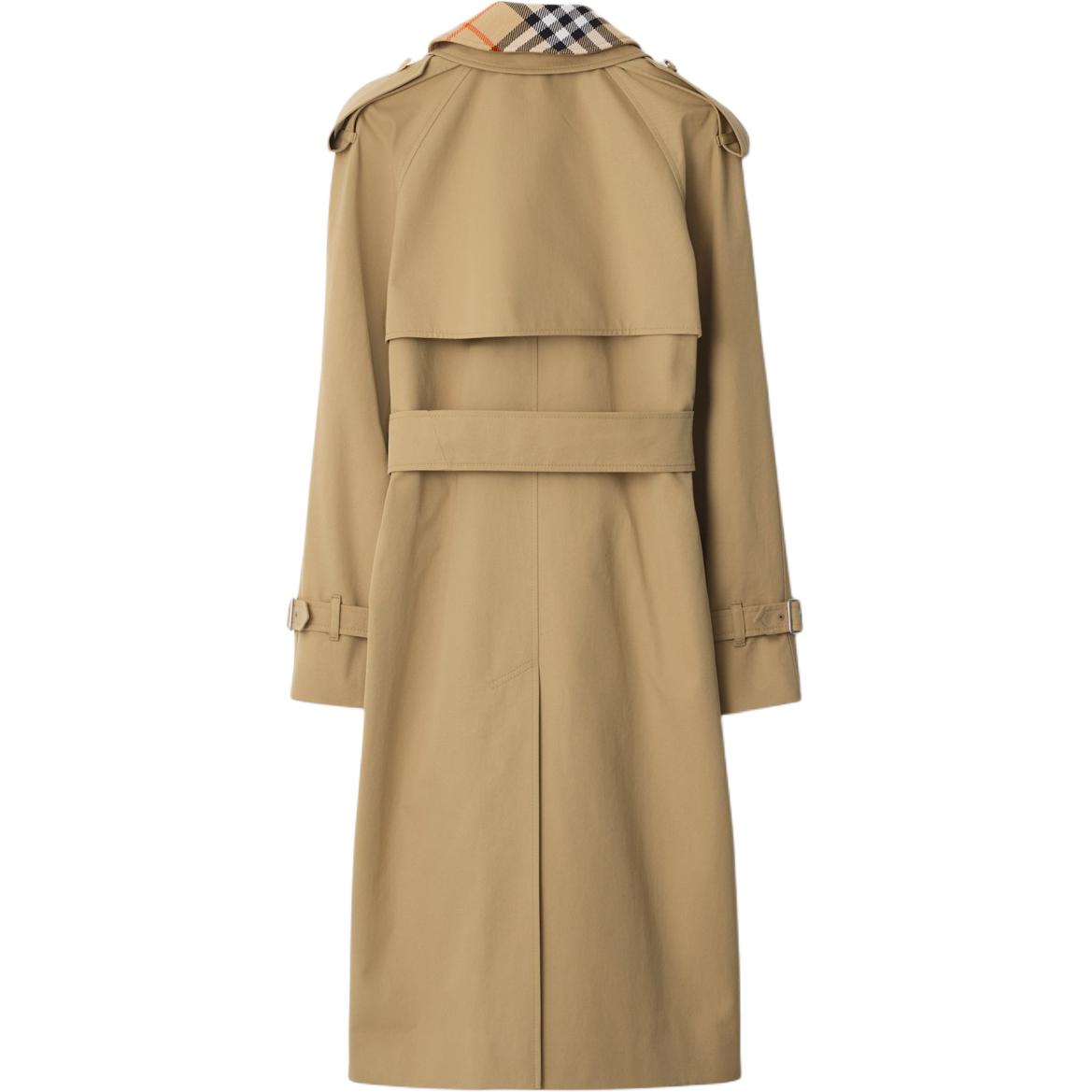 (Women) Burberry  Mid-Length Trench Coat with Removable Collar in Linen Color. 80910661 圖 3
