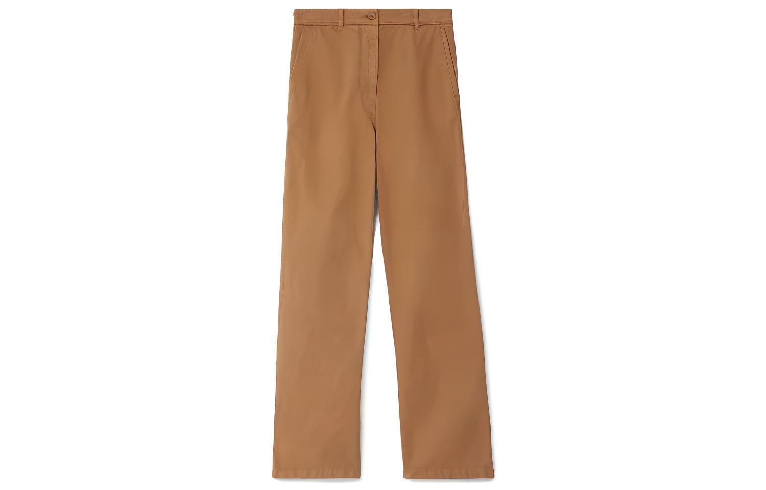 (Women) Burberry  Mid-Rise Button Logo Jeans in Camel Color. 80725061