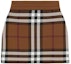Order (W) Falda Corta Casual de Cuadros Burberry de Tiro Medio - Marrón 80703601