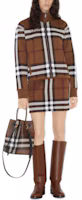 Lookbook (W) Burberry 中腰格紋印花休閒短裙 - 棕色 80703601