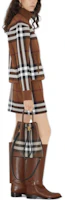 Purchase (W) Burberry 中腰格紋印花休閒短裙 - 棕色 80703601