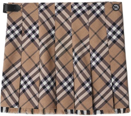 (W) Falda Casual Mini Burberry con Flecos a Cuadros en Verde Linden. 80953961 Lookbook (W) Falda Casual Mini Burberry con Flecos a Cuadros en Verde Linden. 80953961