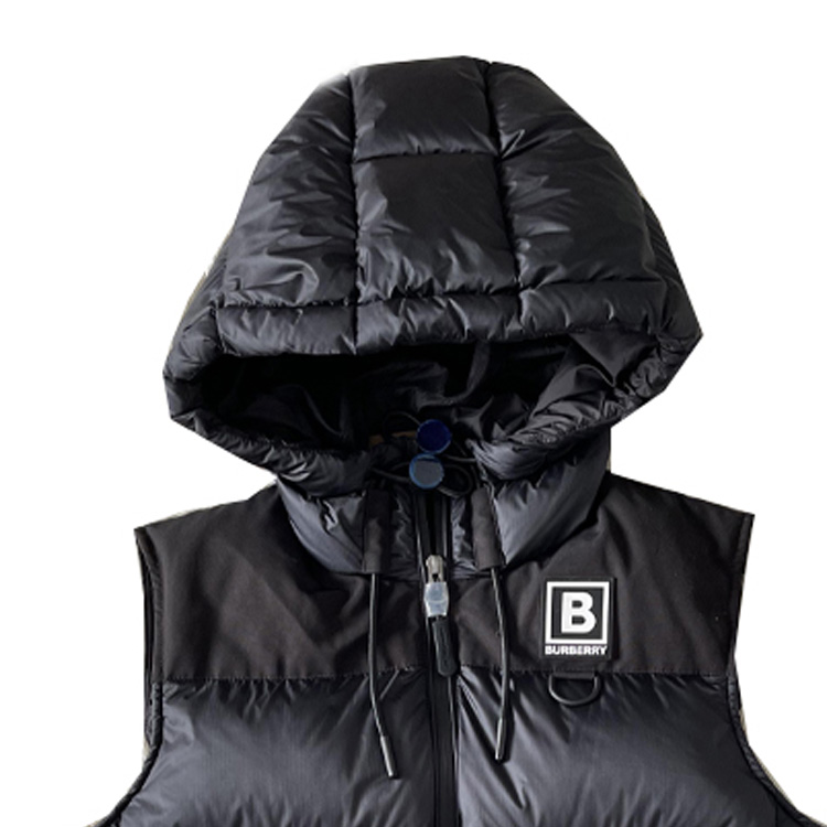 Purchase (W) バーバリー ネイビーブルー ロゴパターン カジュアルフードベスト 80615461