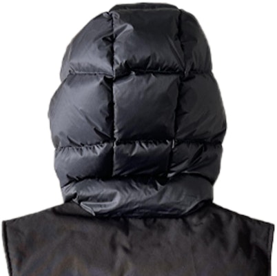 (W) バーバリー ネイビーブルー ロゴパターン カジュアルフードベスト 80615461 Sizing (W) バーバリー ネイビーブルー ロゴパターン カジュアルフードベスト 80615461