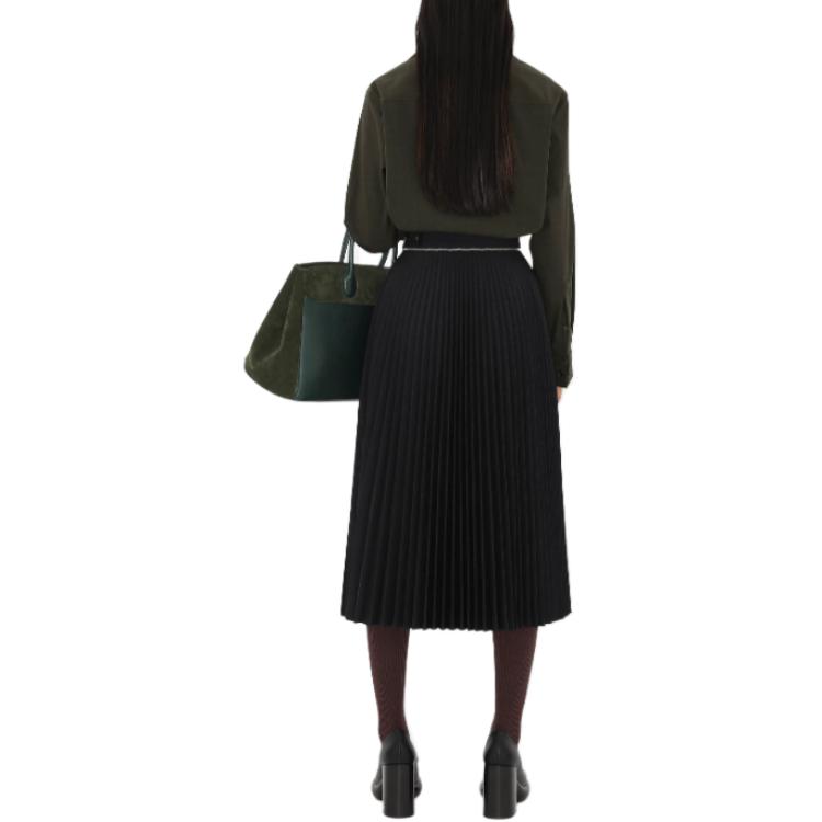 (Women) Burberry  Olive Green Loose Fit Button-Up Long Sleeve Shirt 80951491 圖 4