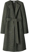 (Women) Burberry Olive Green Mid-Length Trench Coat with Belted Waist. 80764621 (Women) Burberry Olive Green Mid-Length Trench Coat with Belted Waist. 80764621