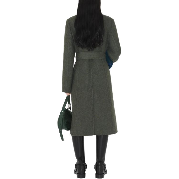 Purchase (W) Burberry Trench Coat Hijau Zaitun Sederhana dengan Pinggang Berikat. 80764621