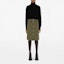 Lookbook (Women) Burberry Olive Green Midi Skirt with Back Split and Snap Button Belt. 80939451