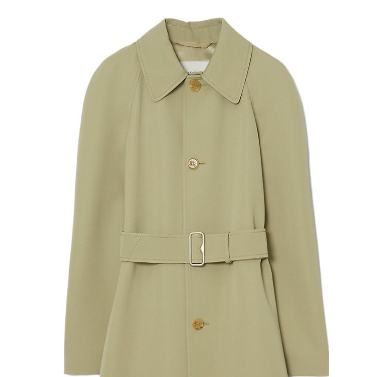 (Women) Burberry  Olive Single-Breasted Belted Long Sleeve Coat. 80774431 圖 4