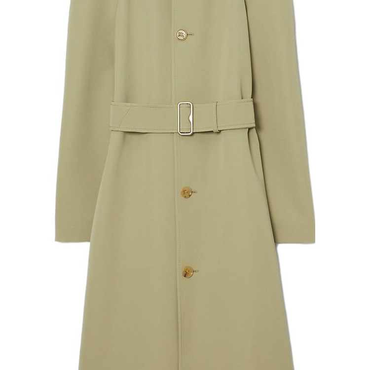 (Women) Burberry  Olive Single-Breasted Belted Long Sleeve Coat. 80774431 圖 5
