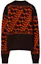 Lookbook (W) Burberry Cardigan Rajutan Corak Musang Jingga Leher-V Jacquard. 80949721