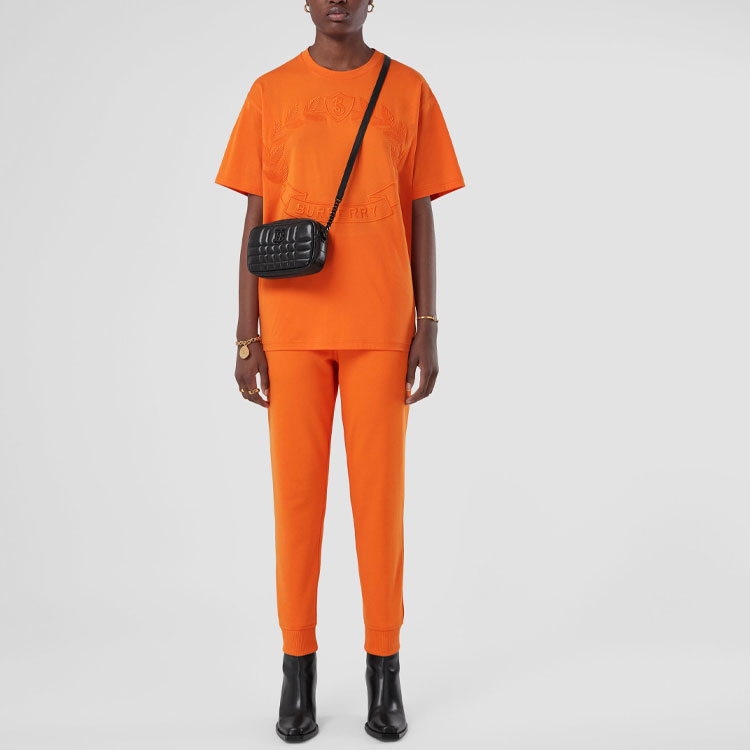 (Women) Burberry  Orange Knight Embroidered Loose Fit T-Shirt FW22. 80634671 圖 4