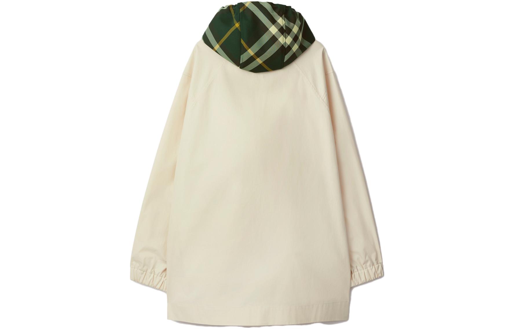 Lookbook (W) Gabardina Burberry Oversized Check con Capucha Off-White. 80838291