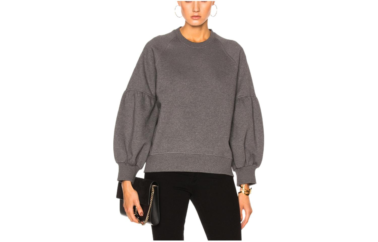Order (Women) Burberry  Oversized Crewneck Long-Sleeve Sweatshirt - Brown. 40423151