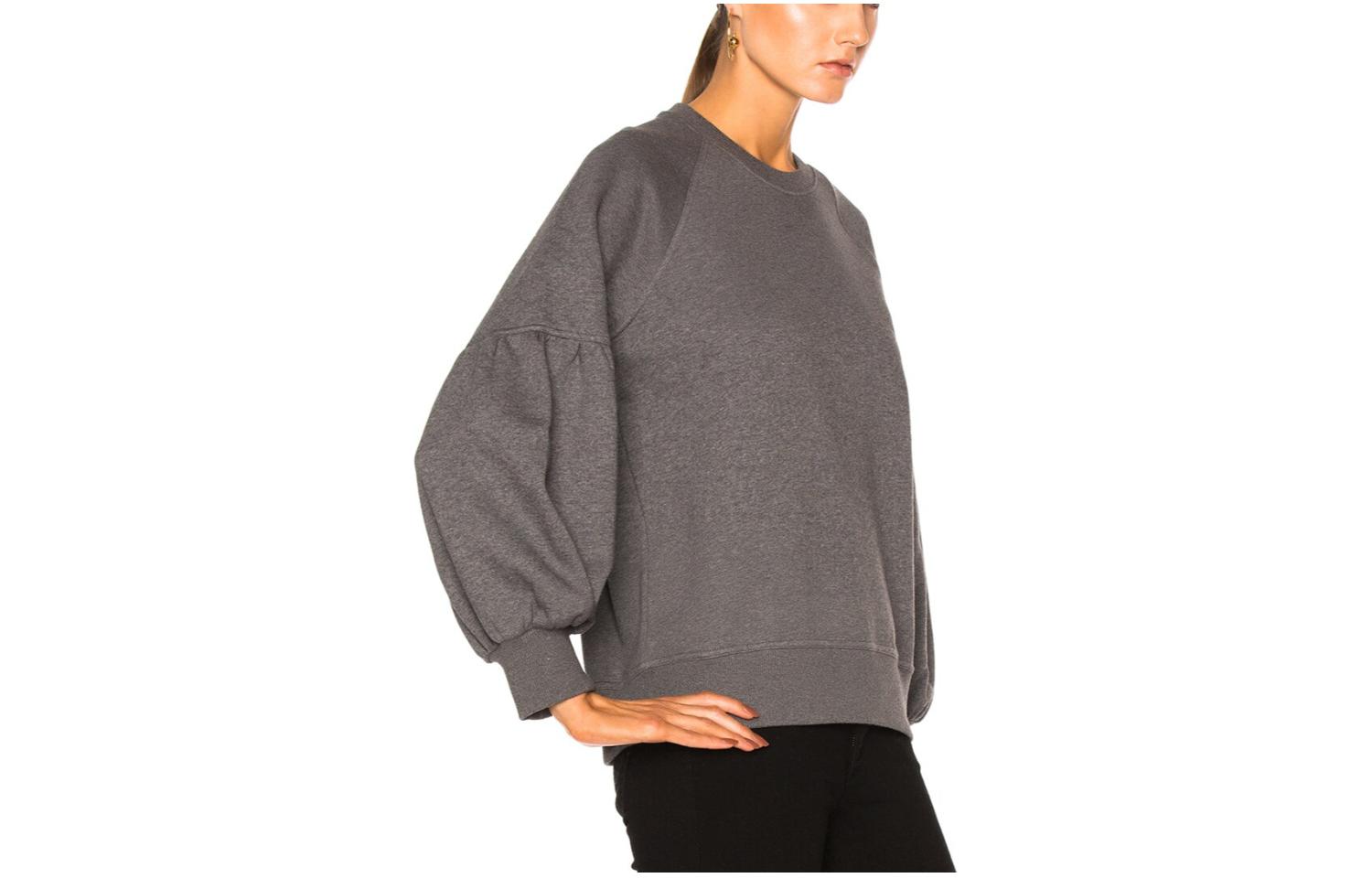 Shop (Women) Burberry  Oversized Crewneck Long-Sleeve Sweatshirt - Brown. 40423151