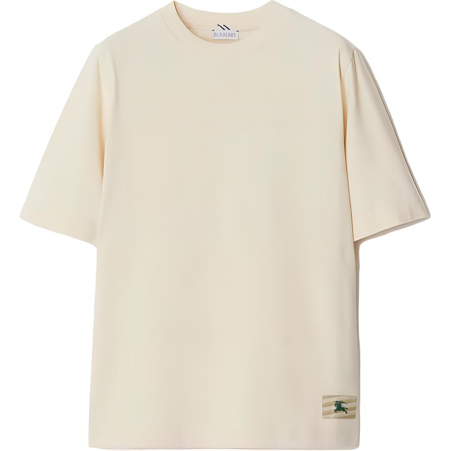 (Women) Burberry  Oversized Logo Crewneck T-Shirt Off-White. 80836271