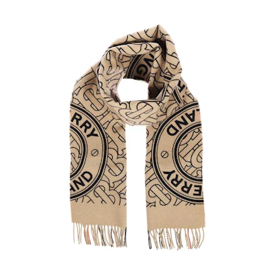 (Women) Burberry Patterned Fringe Wool Scarf - Stylish and Warm Accessory. 80619911