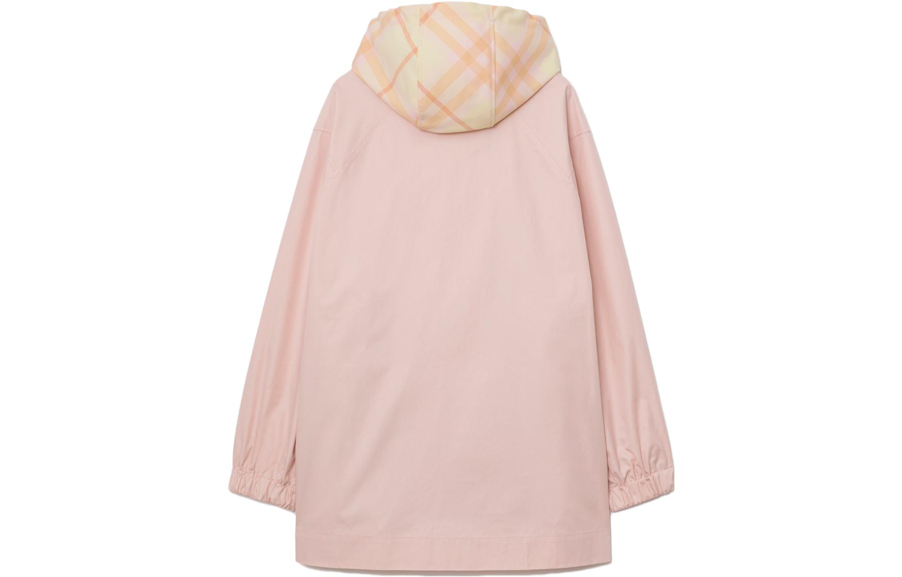 Lookbook (W) Chaqueta Burberry Rosa de Cuadros con Capucha y Cremallera Loose-Fit. 80838281