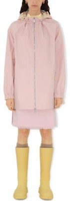 (W) Burberry Jaket Zip-Up Longgar Cek Kotak Pink dengan Hoodie 80838281 Shop (W) Burberry Jaket Zip-Up Longgar Cek Kotak Pink dengan Hoodie 80838281