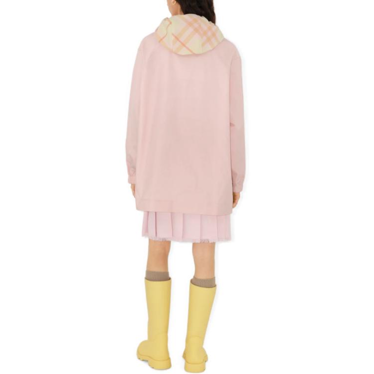 Purchase (W) Chaqueta Burberry Rosa de Cuadros con Capucha y Cremallera Loose-Fit. 80838281
