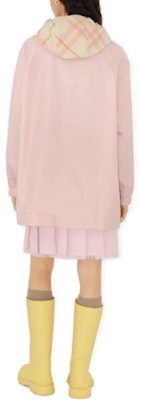 (W) Burberry Jaket Zip-Up Longgar Cek Kotak Pink dengan Hoodie 80838281 Purchase (W) Burberry Jaket Zip-Up Longgar Cek Kotak Pink dengan Hoodie 80838281