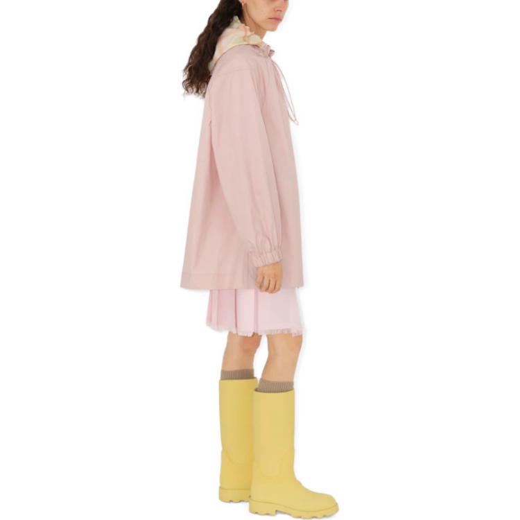 Details for (W) Chaqueta Burberry Rosa de Cuadros con Capucha y Cremallera Loose-Fit. 80838281