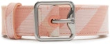Order (W) バーバリー ピンク チェック カーフレザー ベルト 幅3cm. 80817551