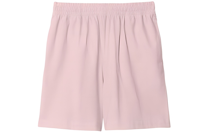 (Women) Burberry  Pink Elastic Waist Loose Fit Casual Shorts. 8083597X