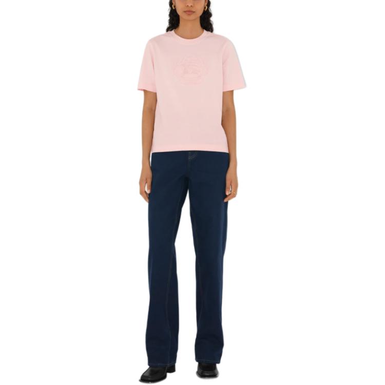 (Women) Burberry  Pink Graphic Print Crewneck Slim Fit Short Sleeve T-Shirt 80959071 圖 3