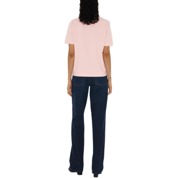 (Women) Burberry  Pink Graphic Print Crewneck Slim Fit Short Sleeve T-Shirt 80959071 圖 4