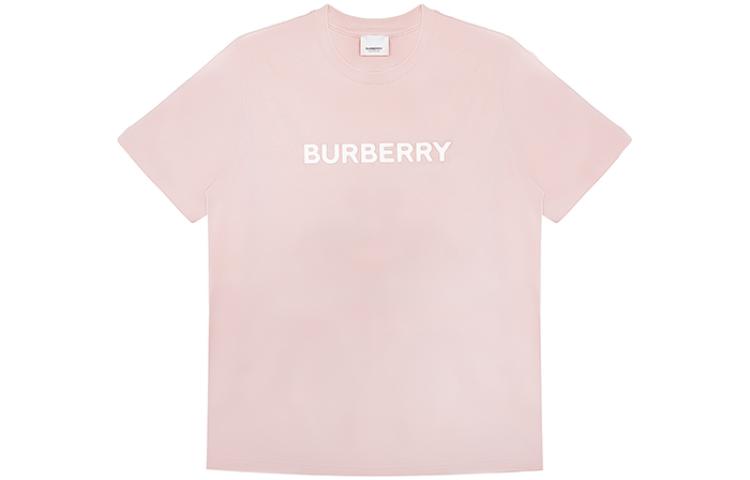(Women) Burberry  Pink Letter Logo Print Crew Neck SS23 Oversized T-Shirt. 80675291