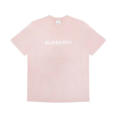 (Women) Burberry Pink Letter Logo Print Crew Neck SS23 Oversized T-Shirt. 80675291