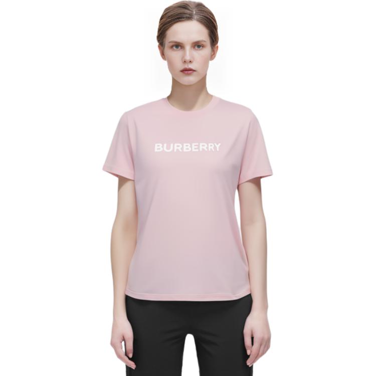 (Women) Burberry  Pink Letter Logo Print Crew Neck SS23 Oversized T-Shirt. 80675291 圖 4