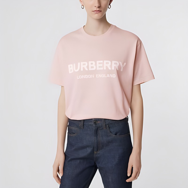 (Women) Burberry  Pink Letter Logo Print Short-Sleeve Comfort Fit T-Shirt. 80361151 圖 3