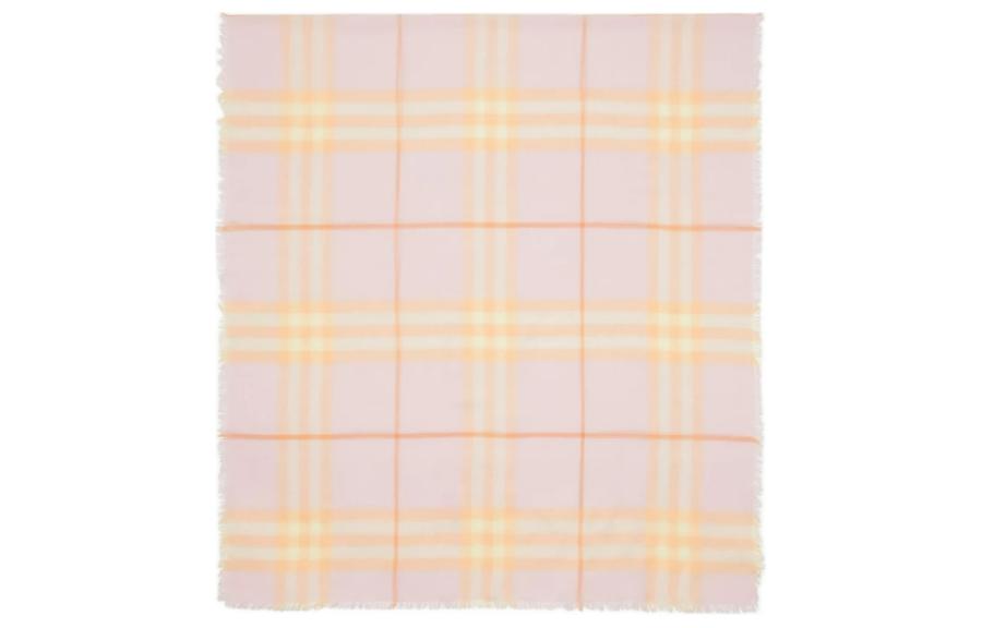(Women) Burberry  Pink Logo Embellished Cashmere Scarf. 80801021